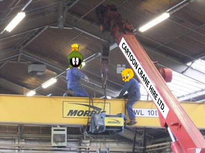 dangerous crane installation